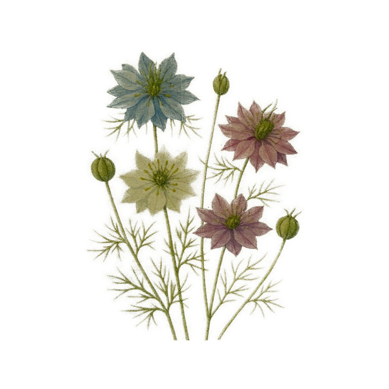 Nigelles en mélange