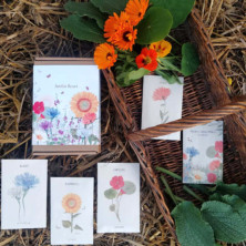 Coffret de 5 sachets de fleurs.